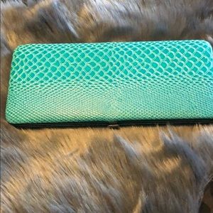 Teal Velvet Lined Jewelry Travel Case